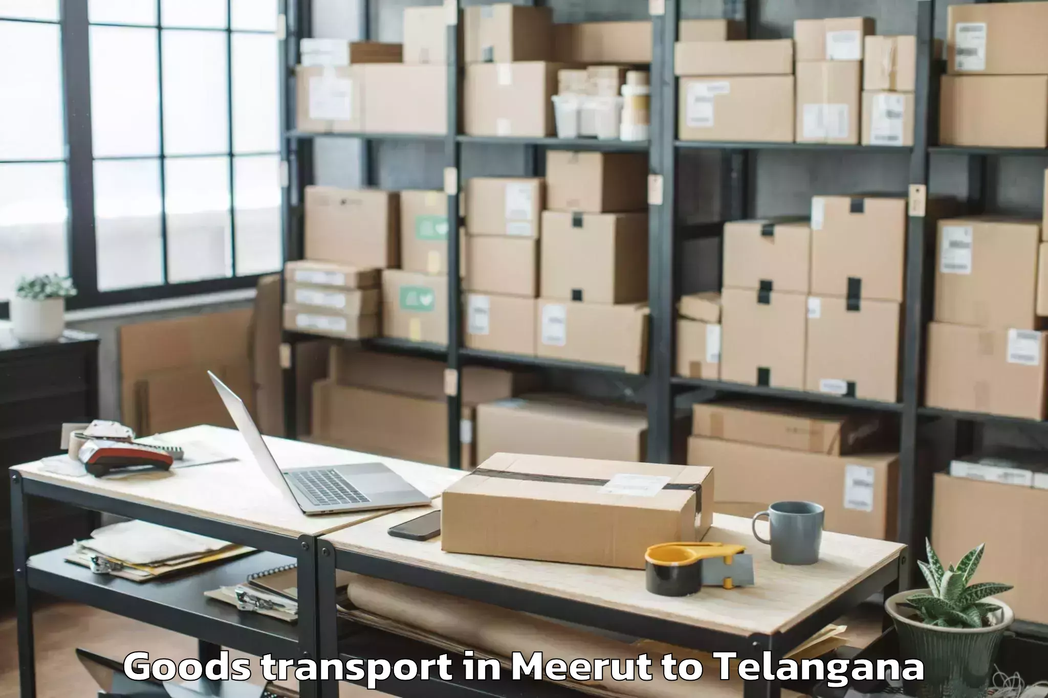 Easy Meerut to Tiryani Goods Transport Booking